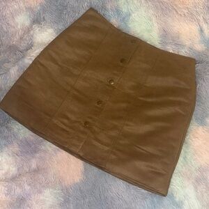 Small mini Brown Suede Skirt